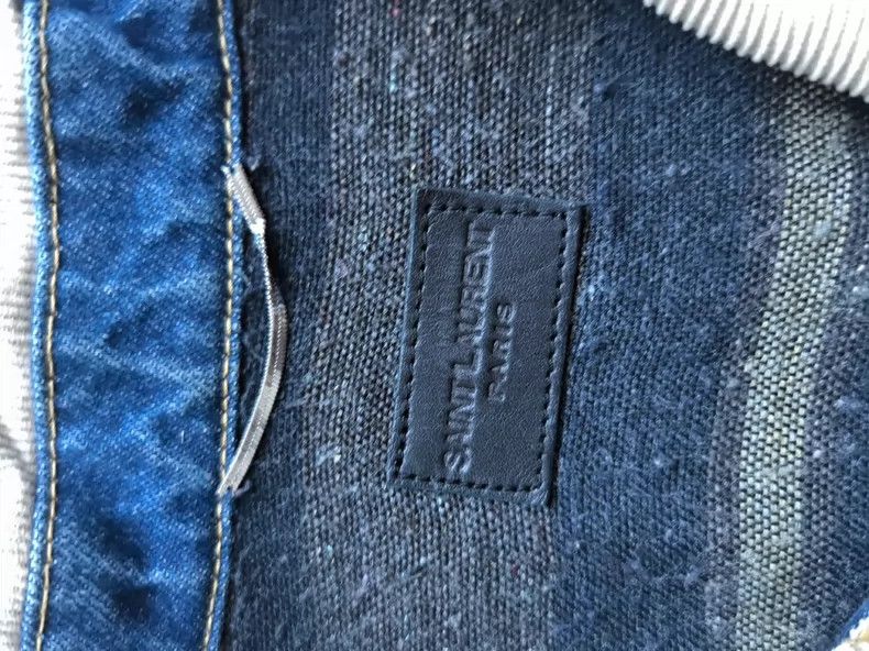 Saint Laurent Paris YSL Men's Denim Jacket with Wool Lining Size US XL / EU 56 / 4 - 2 Thumbnail