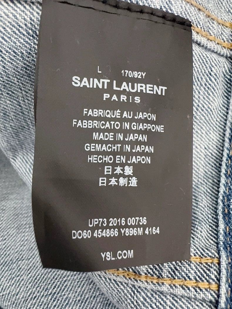 Saint Laurent Paris SLP Saint Laurent Distressed Denim Jacket Size US L / EU 52-54 / 3 - 6 Thumbnail
