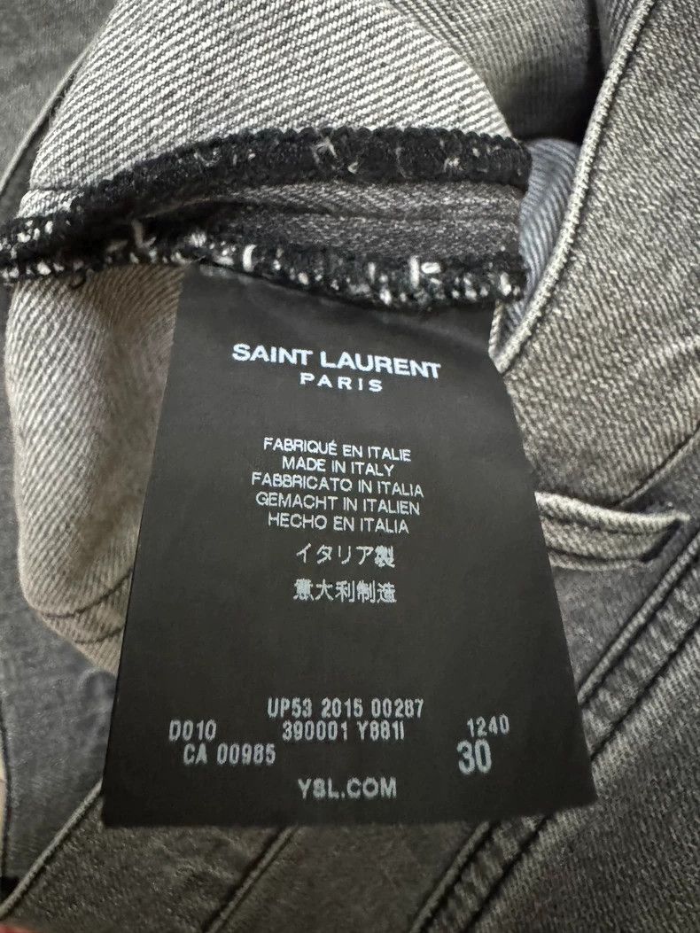 Saint Laurent Paris Saint Laurent Washed Gray Denim Jeans Size US 30 / EU 46 - 4 Thumbnail