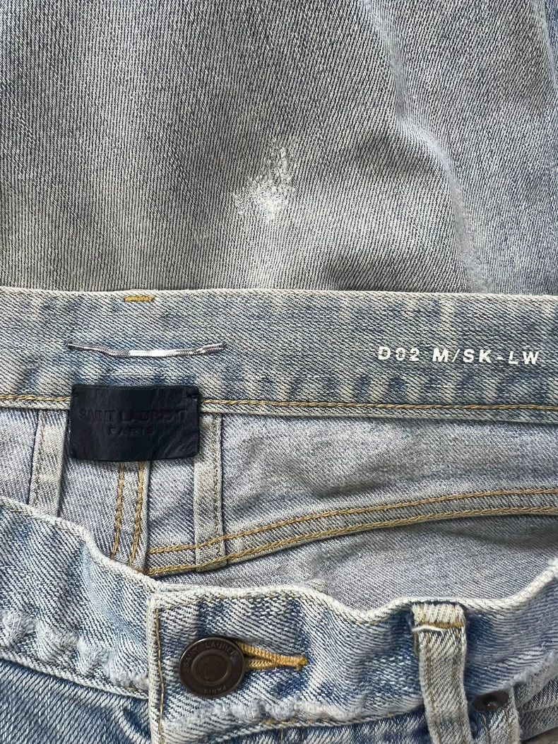 Saint Laurent Paris Saint Laurent Distressed Denim Jeans Size US 30 / EU 46 - 4 Thumbnail