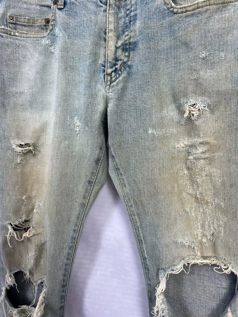 Saint Laurent Paris Saint Laurent Distressed Denim Jeans Size US 30 / EU 46 - 3 Thumbnail