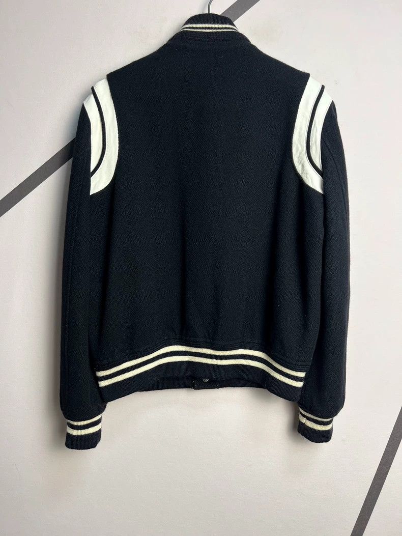Saint Laurent Paris Saint Laurent Leather Wool Varsity Jacket Size US M / EU 48-50 / 2 - 2 Thumbnail