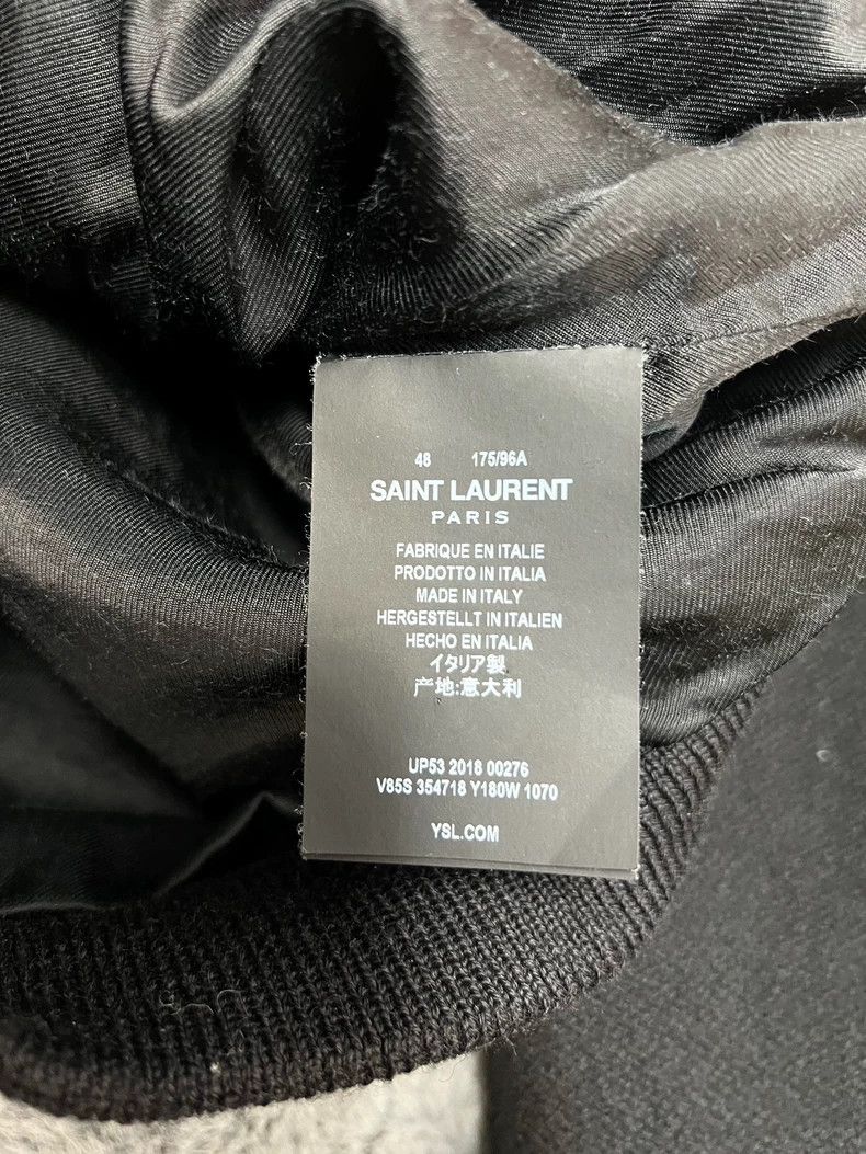 Saint Laurent Paris Saint Laurent Leather Wool Varsity Jacket Size US M / EU 48-50 / 2 - 4 Thumbnail