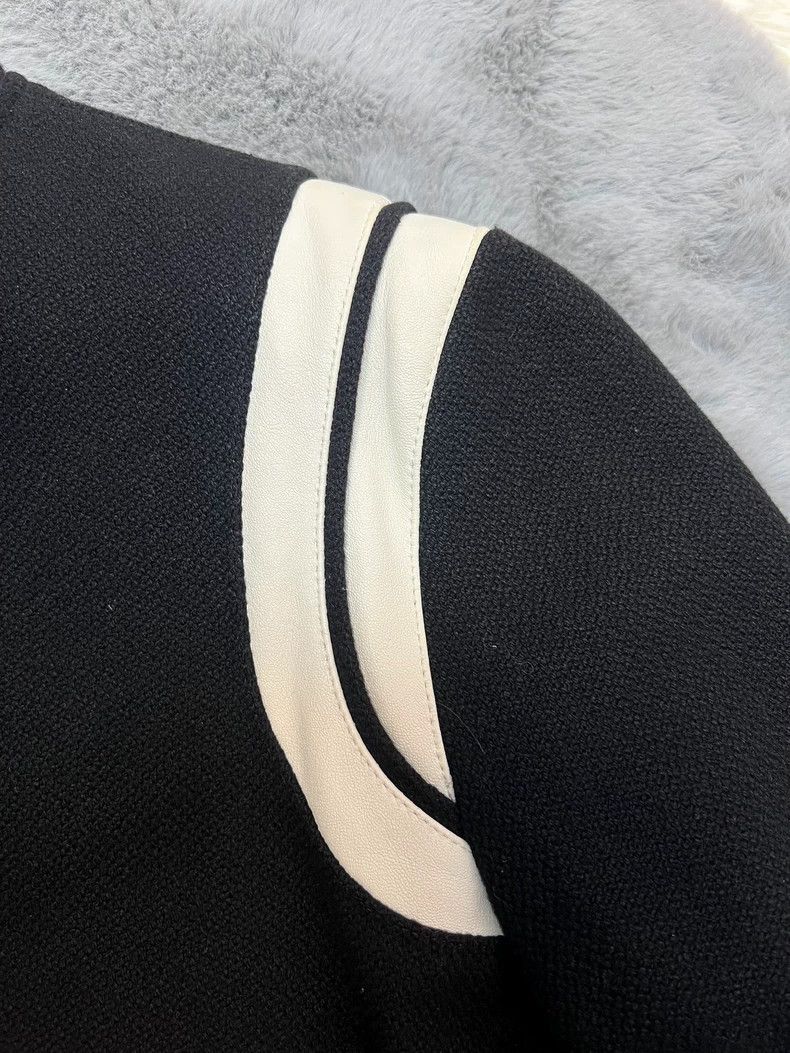 Saint Laurent Paris Saint Laurent Wool Leather Varsity Jacket Size US L / EU 52-54 / 3 - 5 Thumbnail