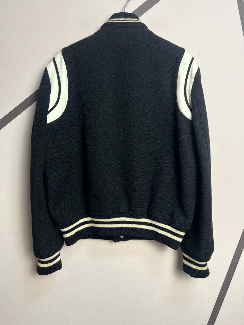 Saint Laurent Paris Saint Laurent Wool Leather Varsity Jacket Size US L / EU 52-54 / 3 - 2 Thumbnail