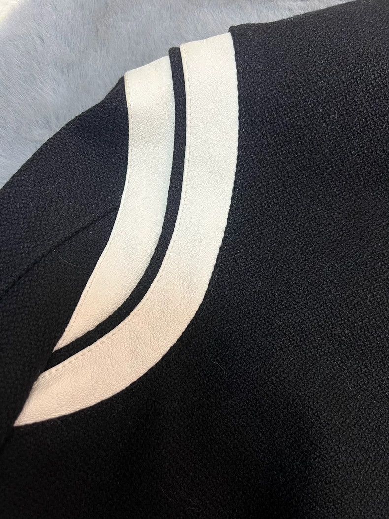 Saint Laurent Paris Saint Laurent Wool Leather Varsity Jacket Size US L / EU 52-54 / 3 - 7 Thumbnail