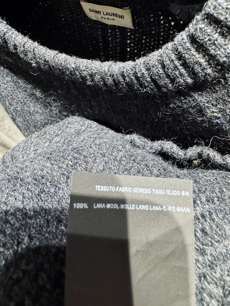 Saint Laurent Paris Saint Laurent 14AW Grey Wool Sweater Size US M / EU 48-50 / 2 - 5 Thumbnail