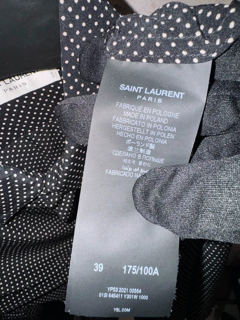 Saint Laurent Paris Saint Laurent Polka Dot Silk Button-Up Shirt Size US L / EU 52-54 / 3 - 4 Thumbnail