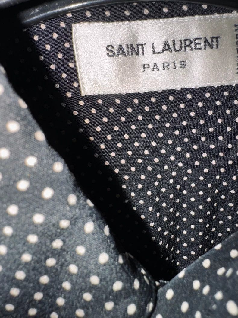 Saint Laurent Paris Saint Laurent Polka Dot Silk Button-Up Shirt Size US L / EU 52-54 / 3 - 3 Thumbnail