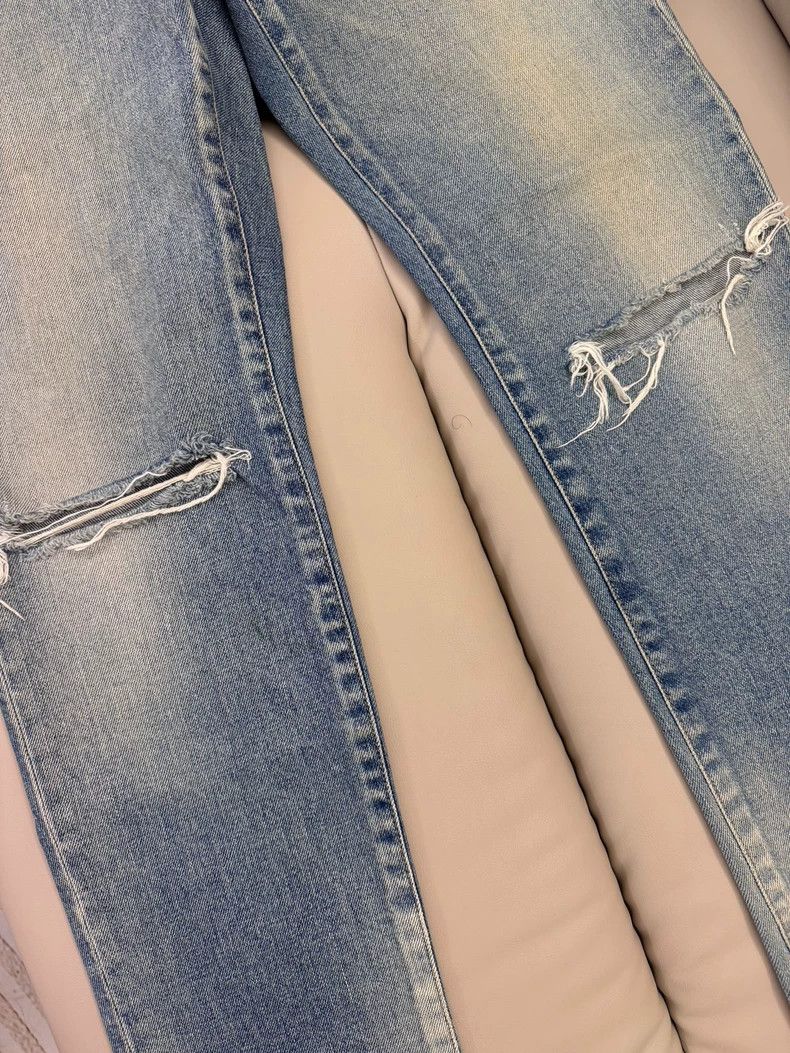 Saint Laurent Paris Saint Laurent 19SS Distressed Denim Jeans Size US 34 / EU 50 - 2 Thumbnail