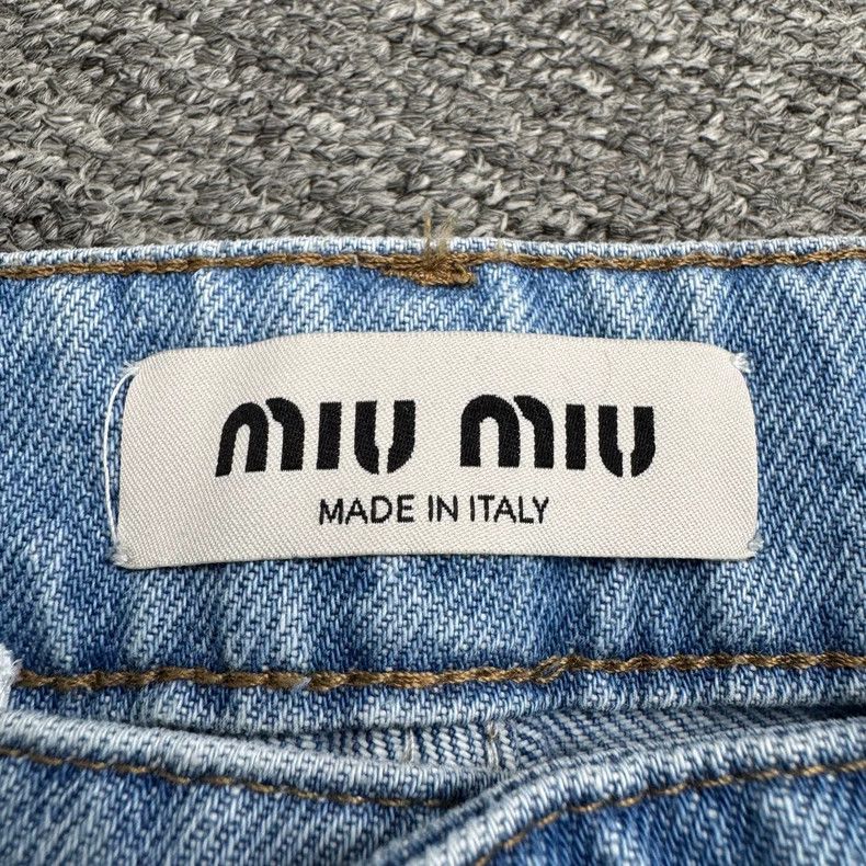 Miu Miu MIUMIU Embroidered Letter Denim Jeans Size US 36 / EU 52 - 3 Thumbnail