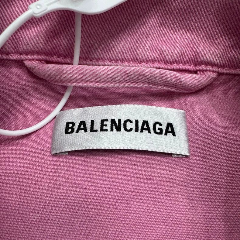 Balenciaga Balenciaga Embroidered Pink Denim Jacket Size US M / EU 48-50 / 2 - 4 Thumbnail