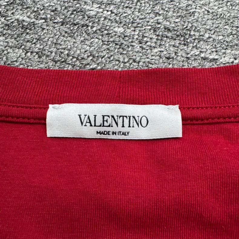 Valentino Valentino Red Letter Print Short Sleeve Tee Size US L / EU 52-54 / 3 - 3 Thumbnail