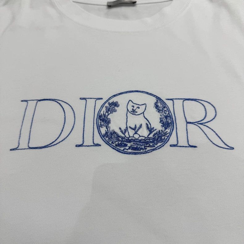 Dior Dior Cat Alphabet Embroidered T-shirt Size US XXL / EU 58 / 5 - 3 Thumbnail