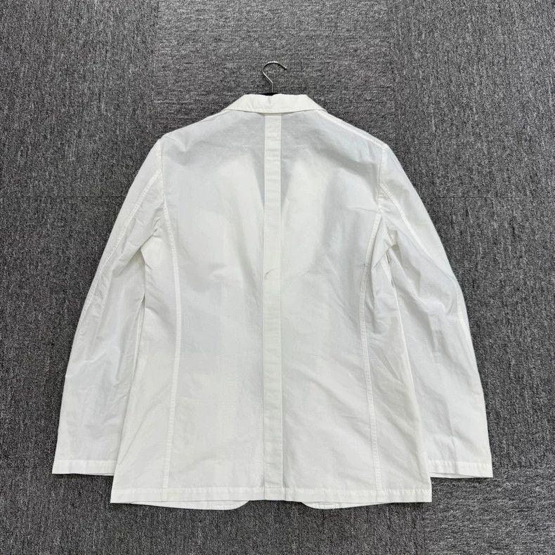 Hermes Hermes Solid Color White Blazer Size US L / EU 52-54 / 3 - 2 Thumbnail