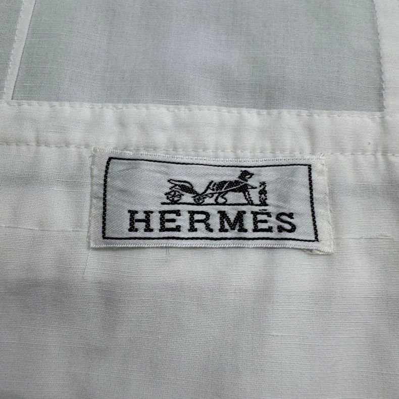 Hermes Hermes Solid Color White Blazer Size US L / EU 52-54 / 3 - 3 Thumbnail