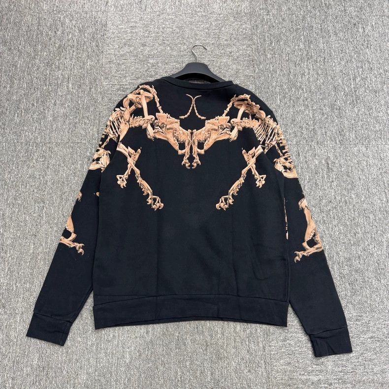 Vintage Marcelo Burlon Dinosaur Skeleton Print Sweatshirt Size US M / EU 48-50 / 2 - 2 Thumbnail