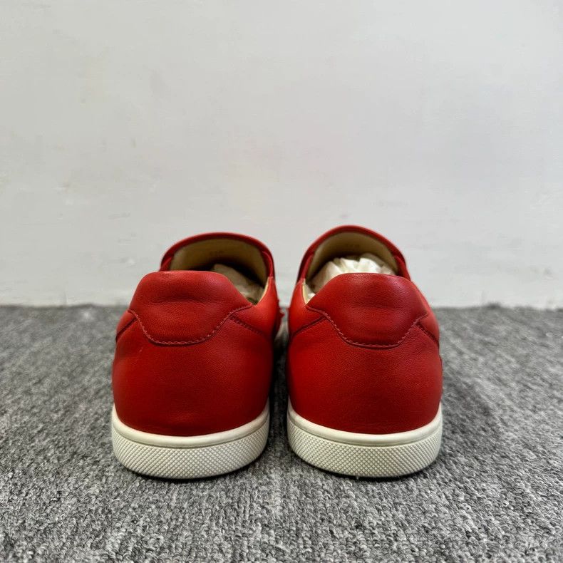 Vintage Christian Louboutin Red Studded Leather Shoes Size US 10.5 / EU 43-44 - 3 Thumbnail