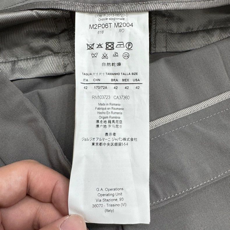 Emporio Armani Emporio Armani Gray Wool Casual Pants Size US 31 - 4 Thumbnail