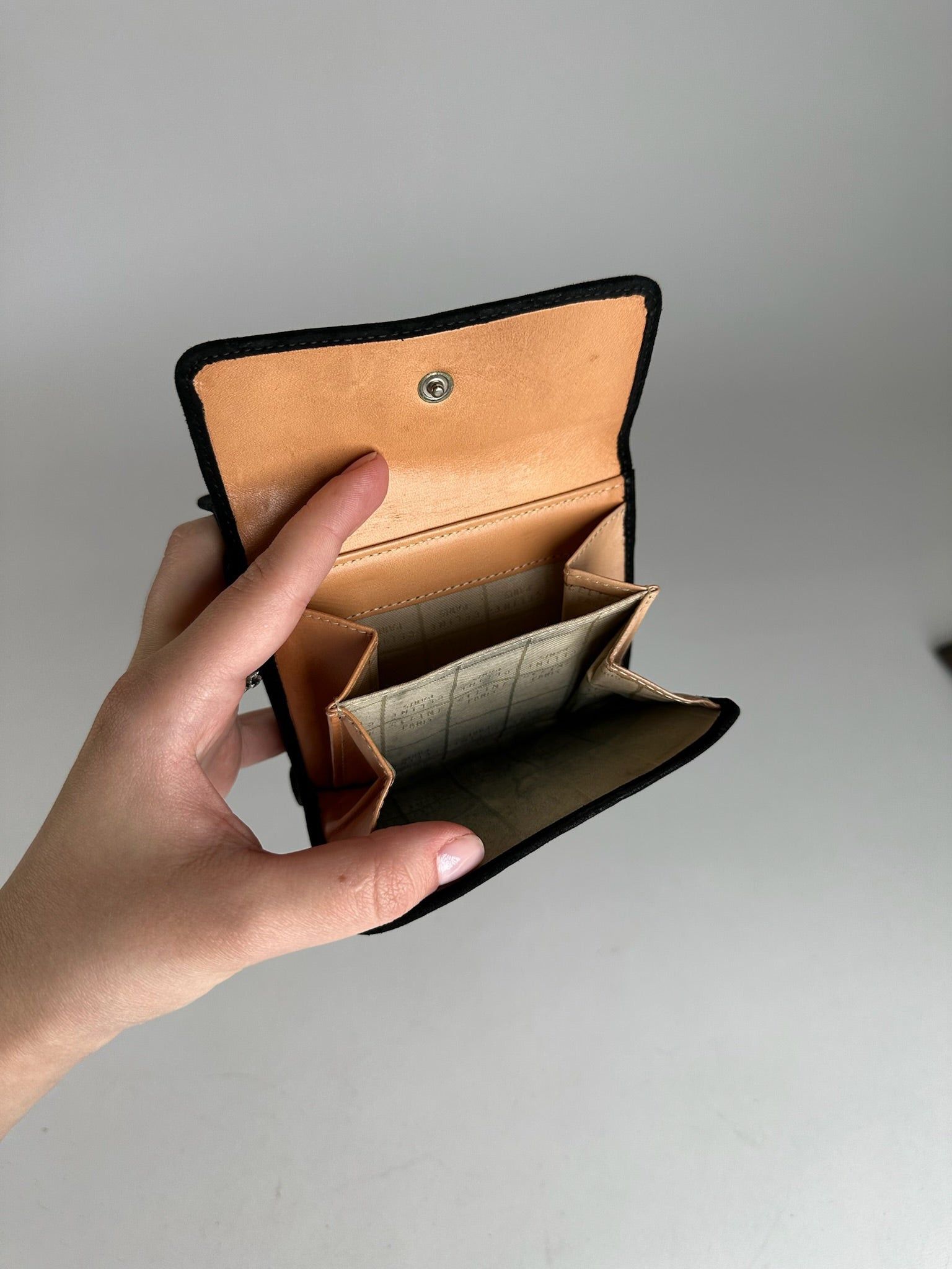 Celine Vintage Macadam Monogram Velour Leather Wallet black Size ONE SIZE - 9 Thumbnail