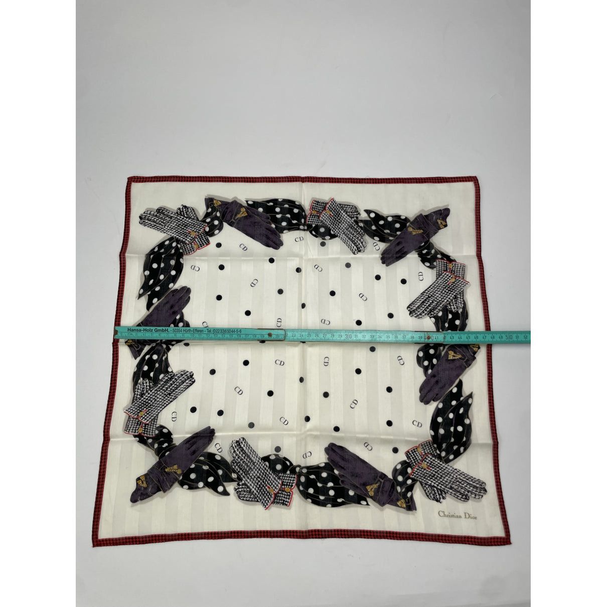 Dior White Silk Scarf Size ONE SIZE - 5 Thumbnail
