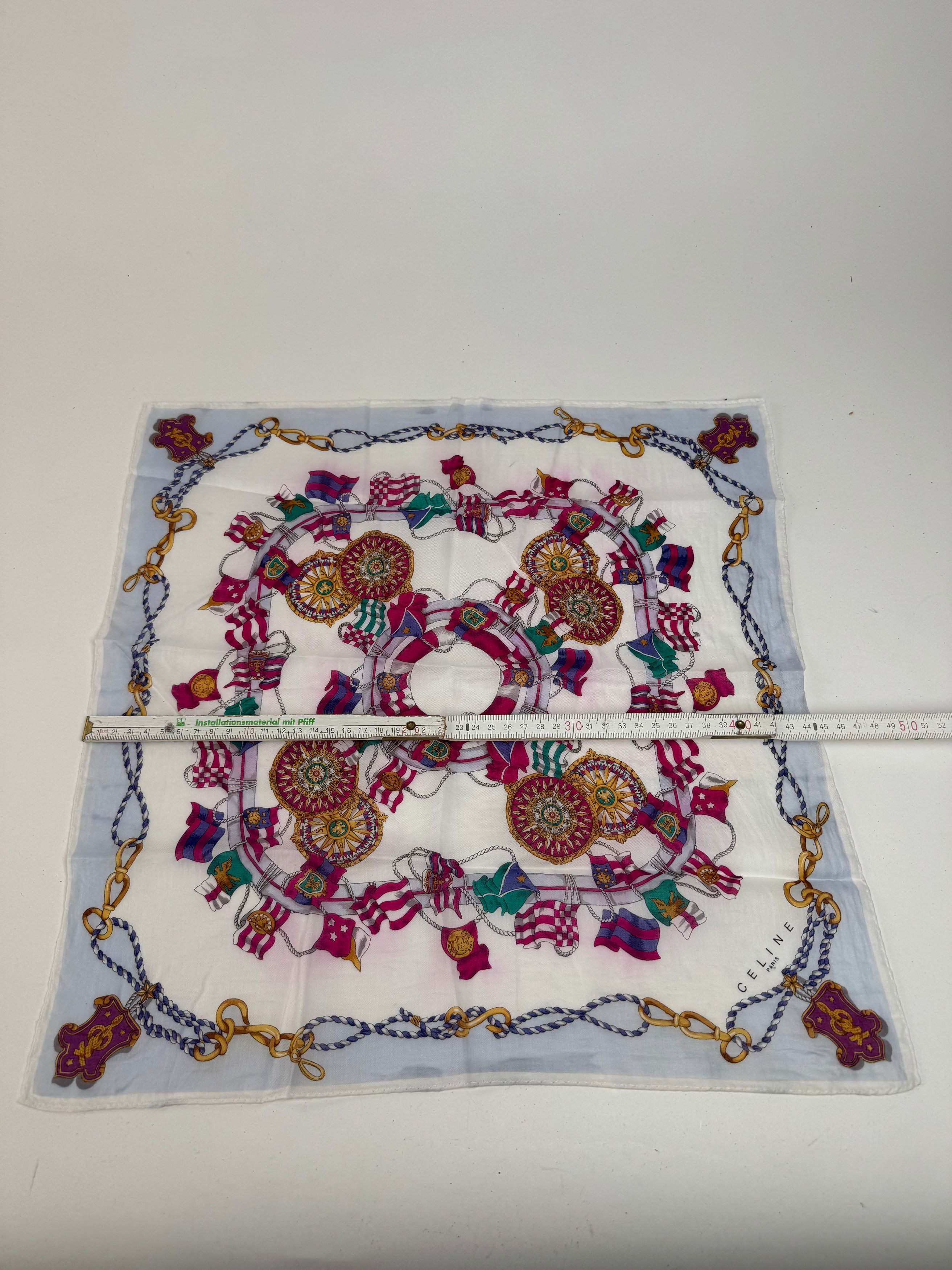 Celine Vintage floral scarf Size ONE SIZE - 7 Thumbnail