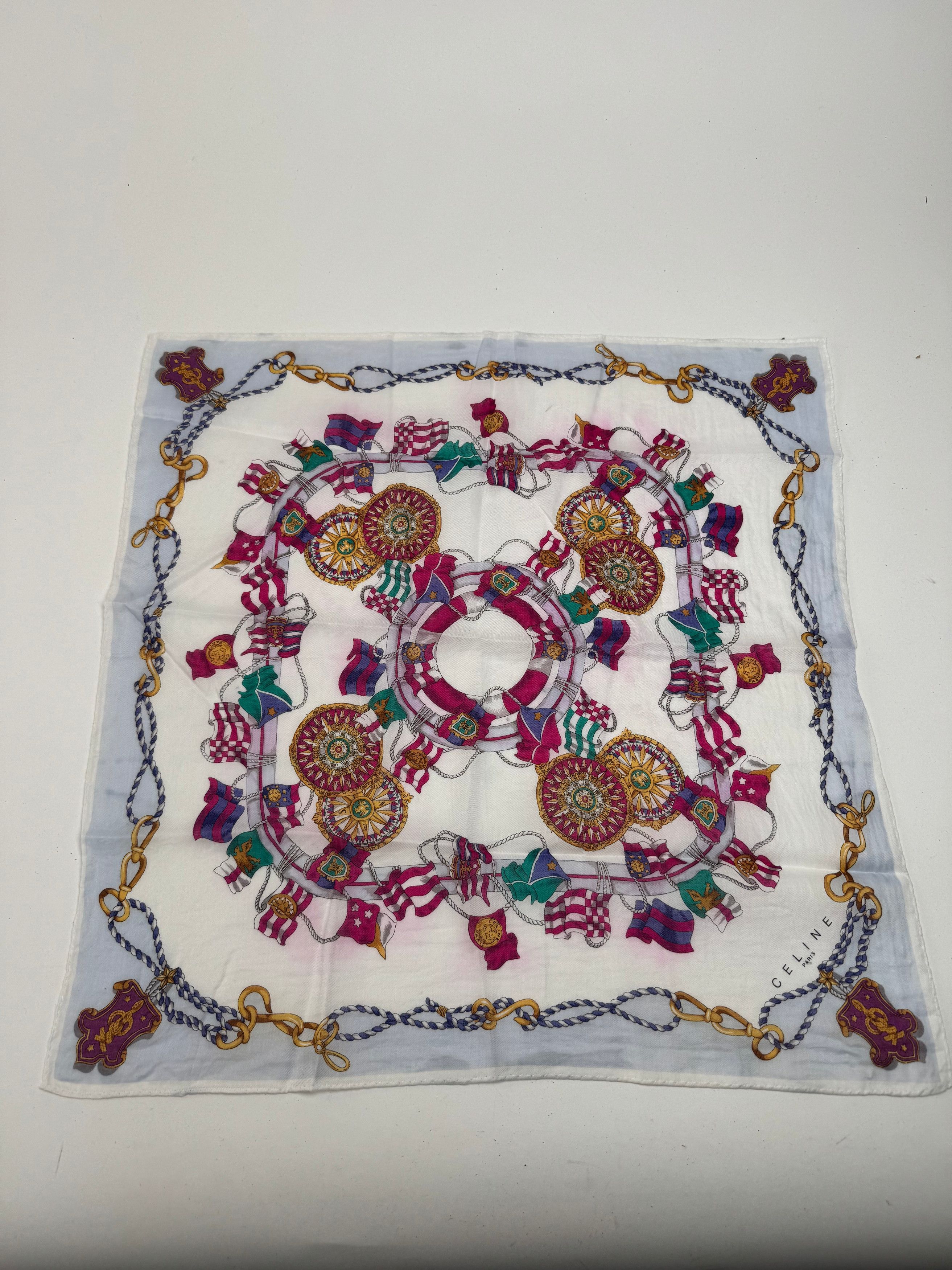 Celine Vintage floral scarf Size ONE SIZE - 5 Thumbnail