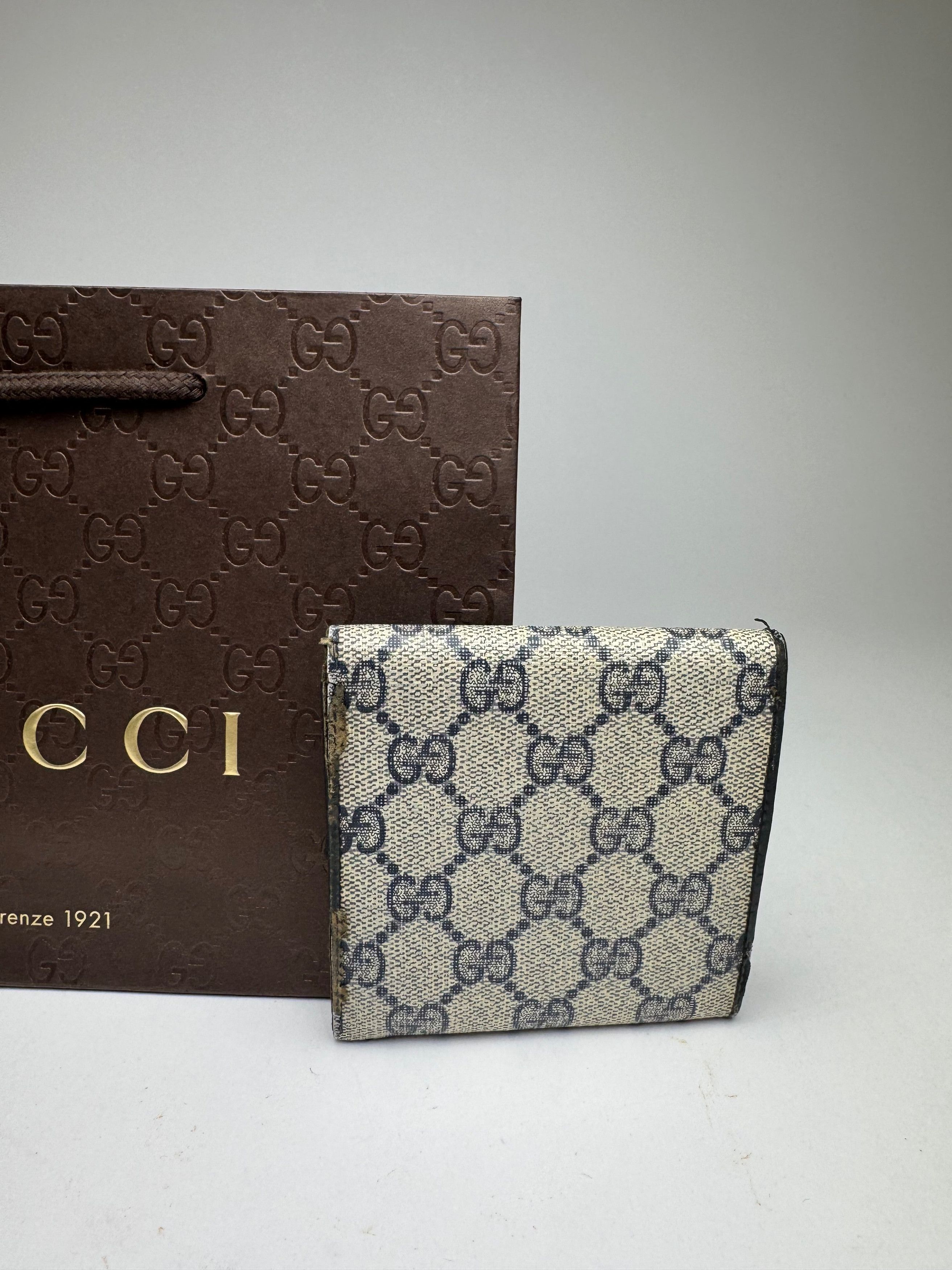 Gucci Vintage Ophidia Monogram Leather wallet black gray Size ONE SIZE - 10 Thumbnail