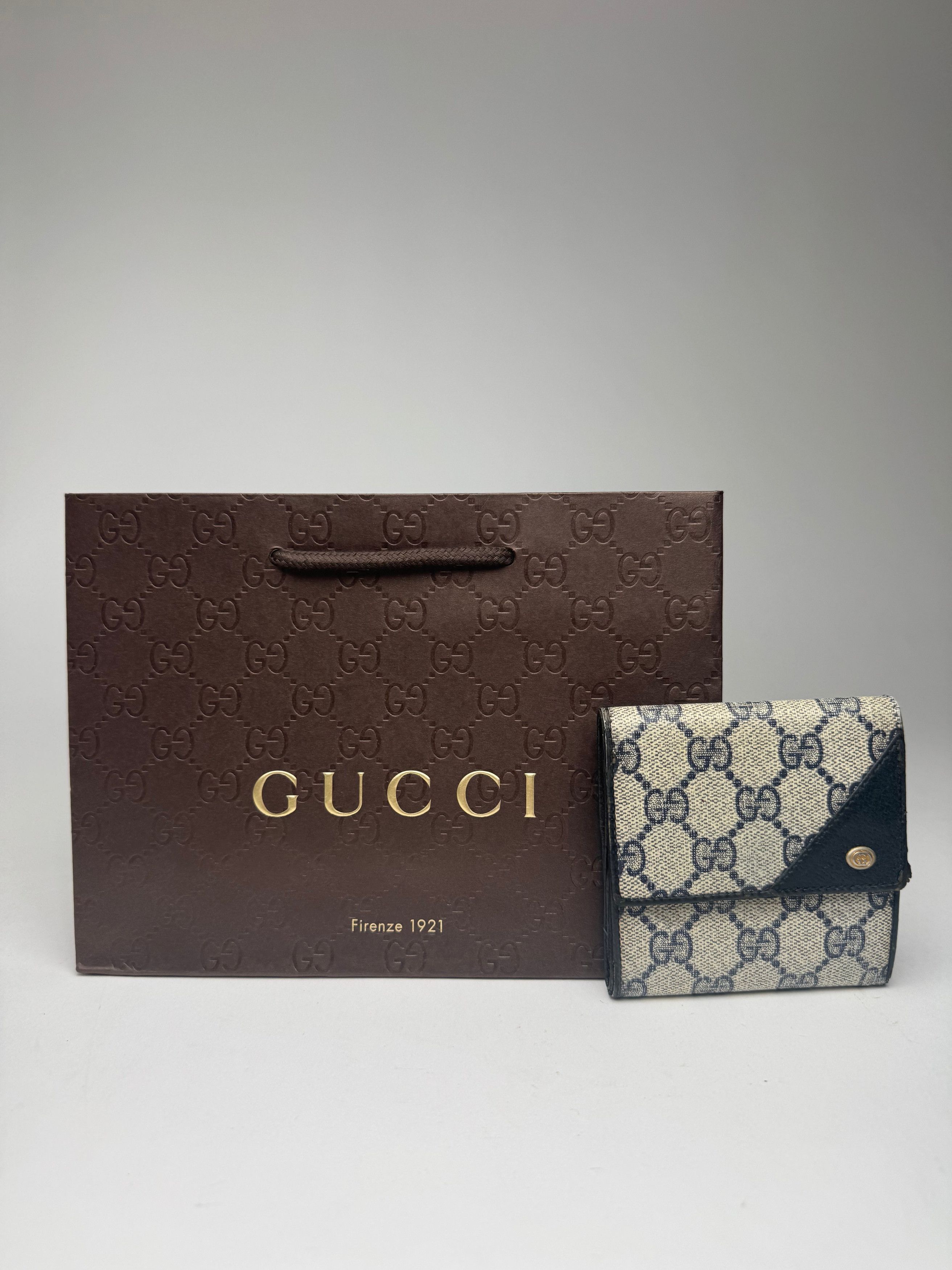 Gucci Vintage Ophidia Monogram Leather wallet black gray Size ONE SIZE - 7 Thumbnail