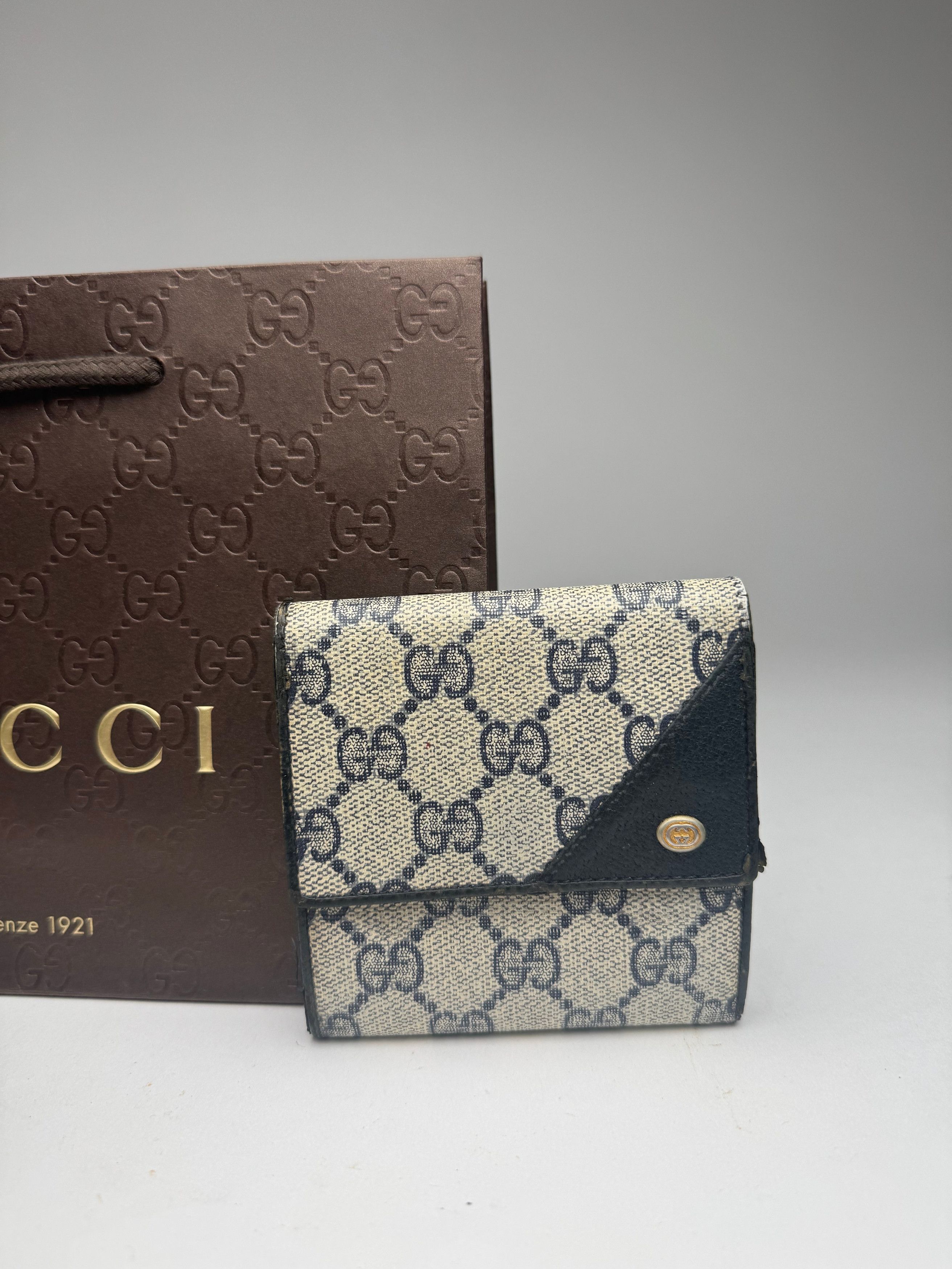 Gucci Vintage Ophidia Monogram Leather wallet black gray Size ONE SIZE - 11 Thumbnail