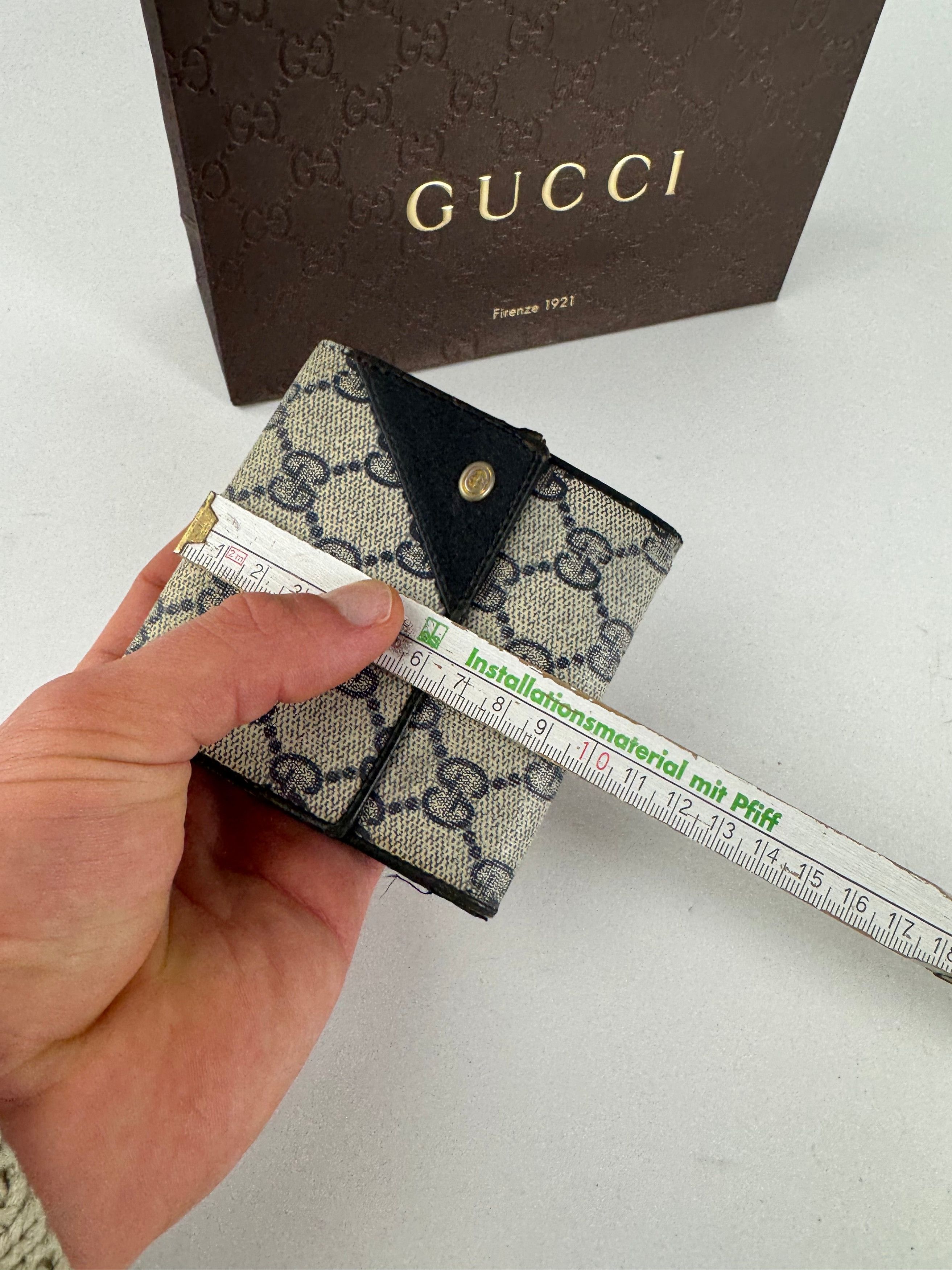 Gucci Vintage Ophidia Monogram Leather wallet black gray Size ONE SIZE - 3 Thumbnail