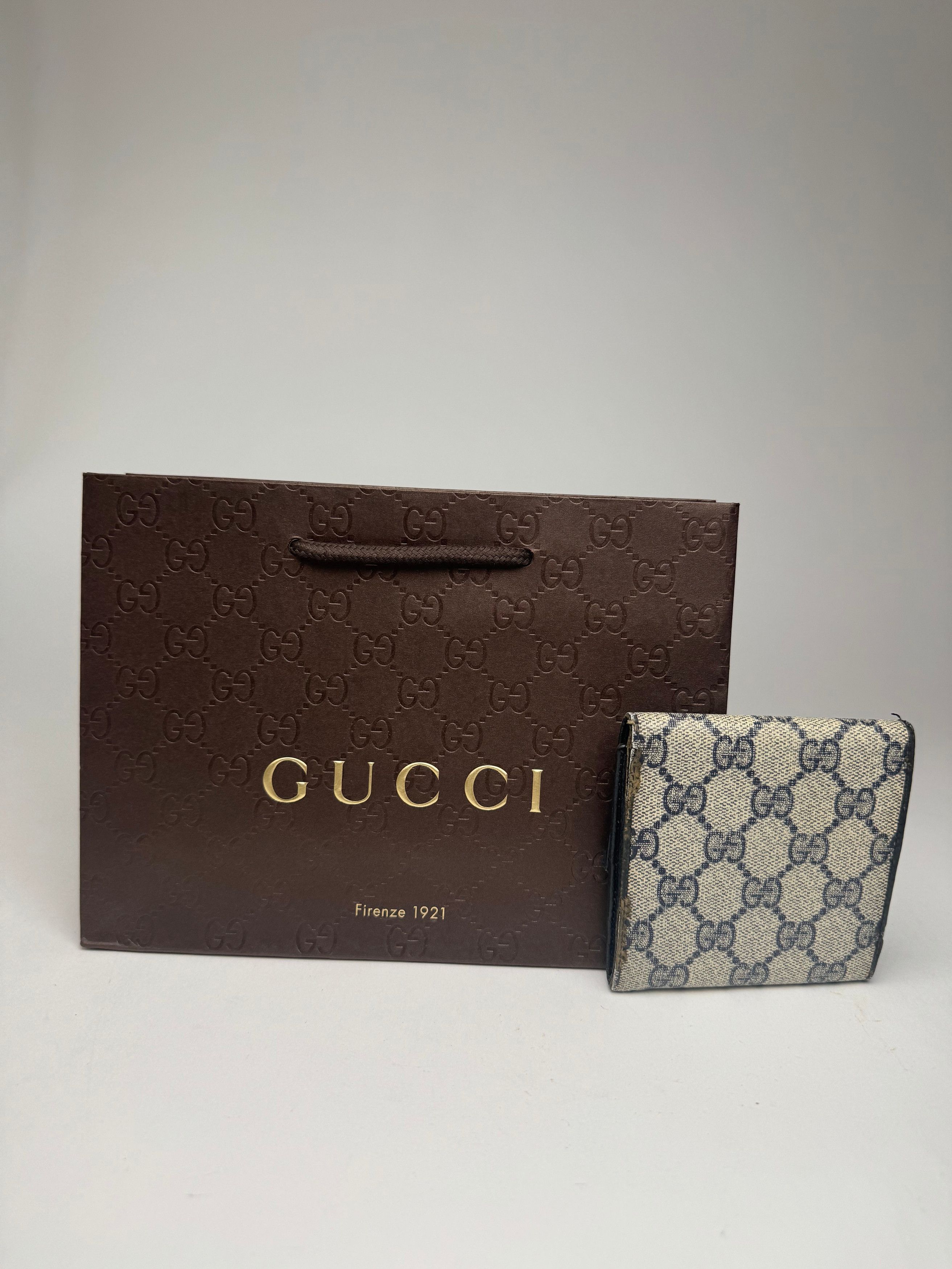 Gucci Vintage Ophidia Monogram Leather wallet black gray Size ONE SIZE - 2 Thumbnail