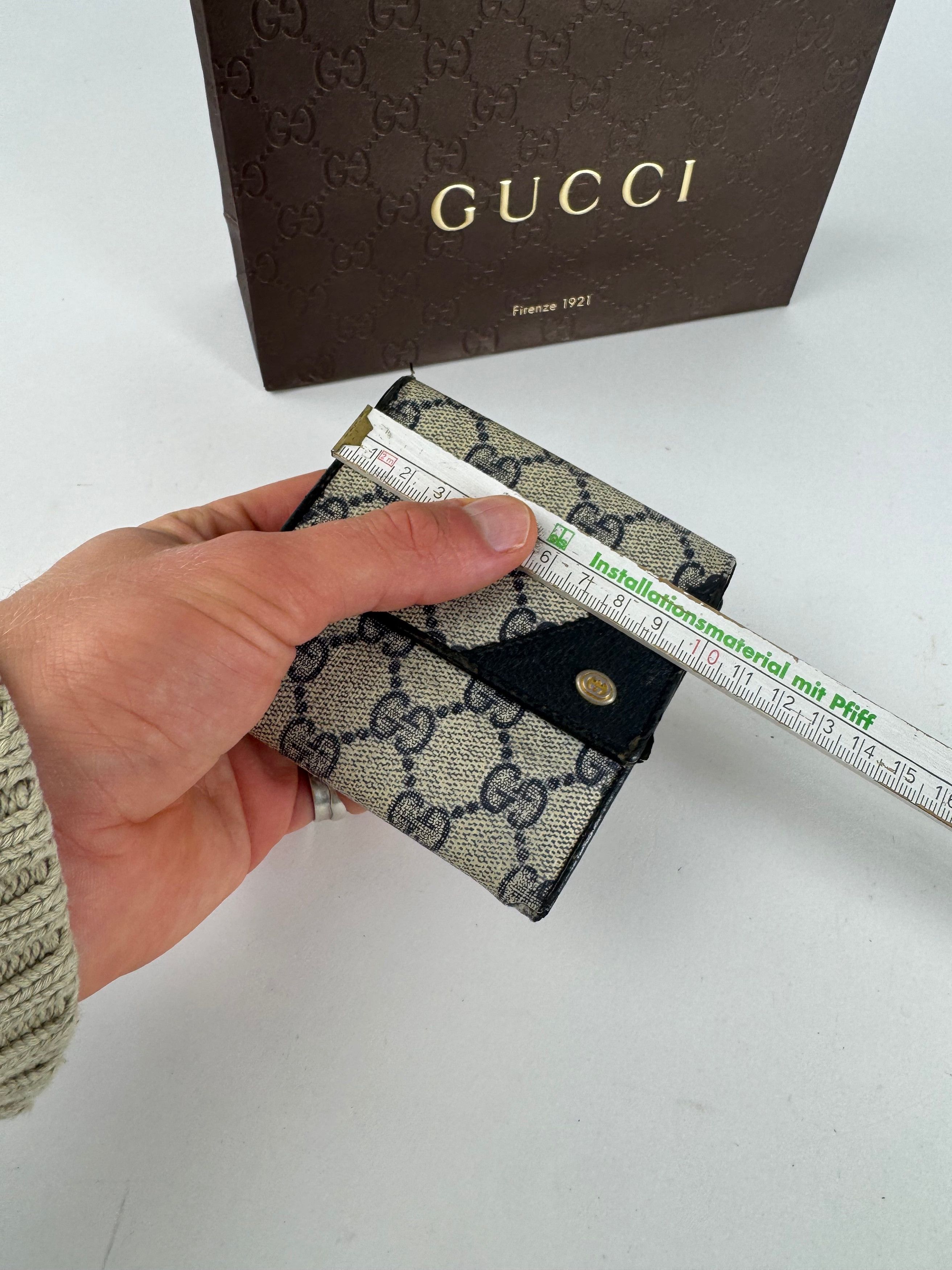 Gucci Vintage Ophidia Monogram Leather wallet black gray Size ONE SIZE - 4 Thumbnail