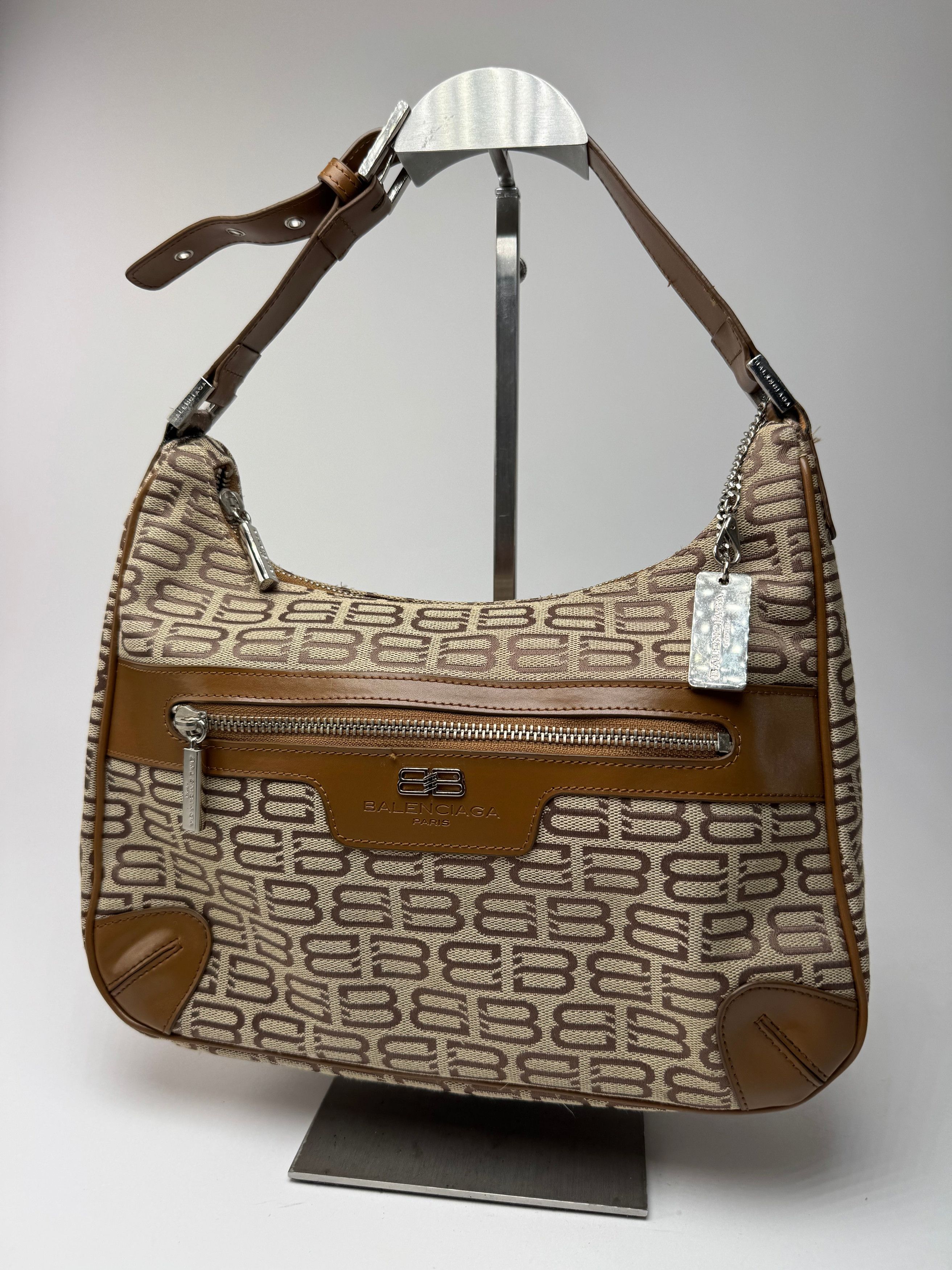 Balenciaga Vintage Monogram Bag beige brown Size ONE SIZE - 4 Thumbnail