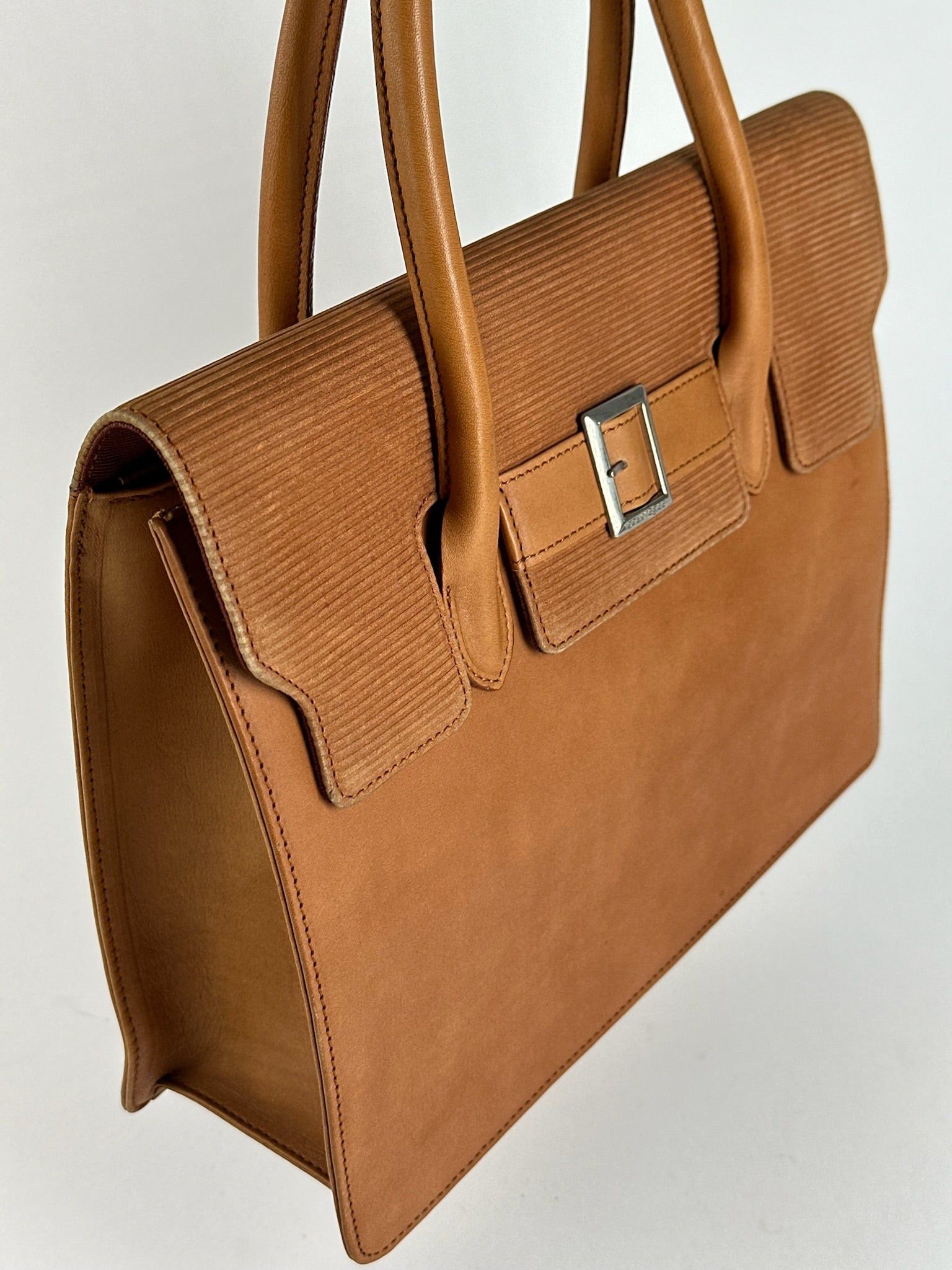 Courreges Vintage Leather Wool bag brown Size ONE SIZE - 12 Thumbnail