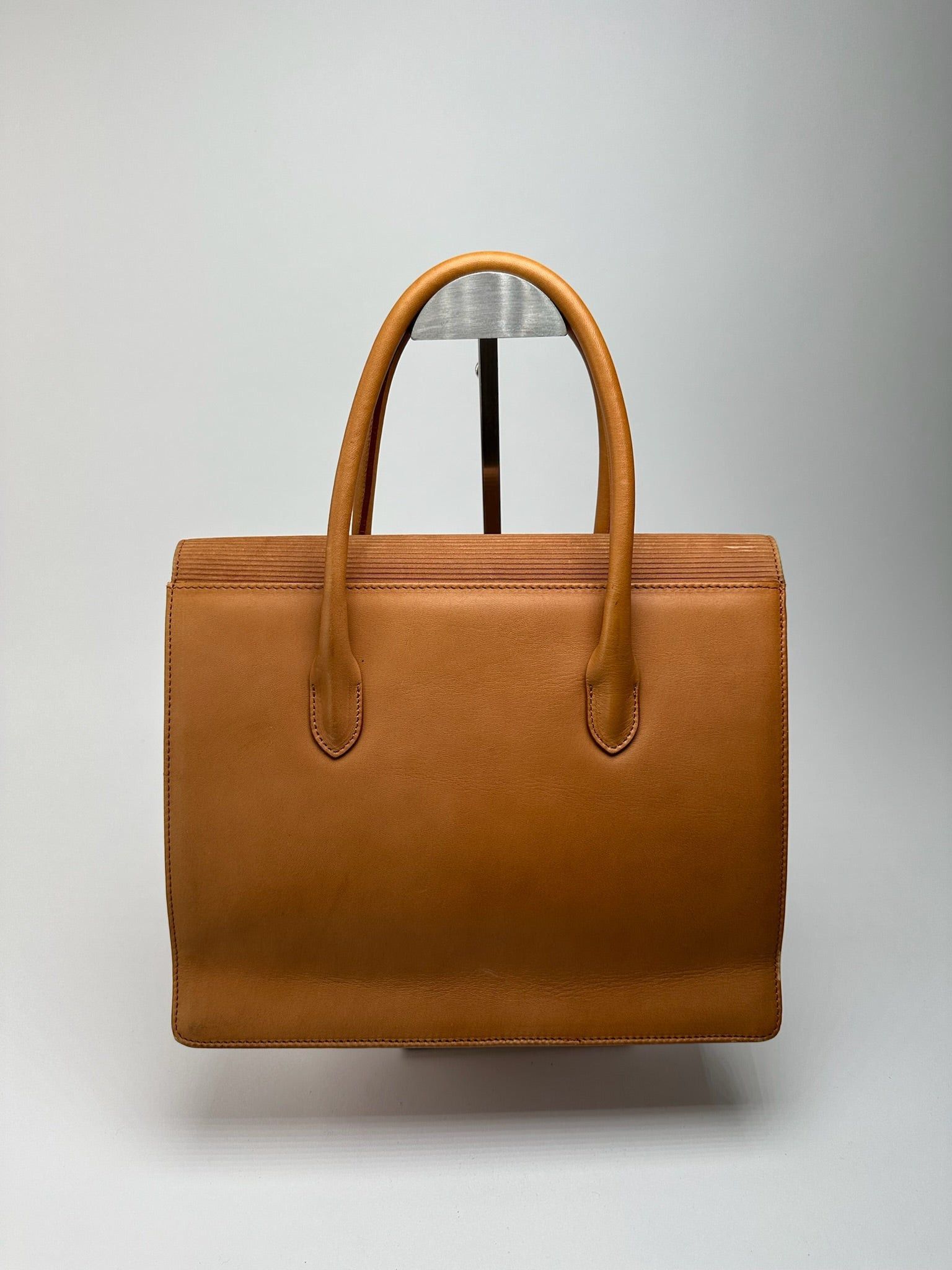 Courreges Vintage Leather Wool bag brown Size ONE SIZE - 3 Thumbnail