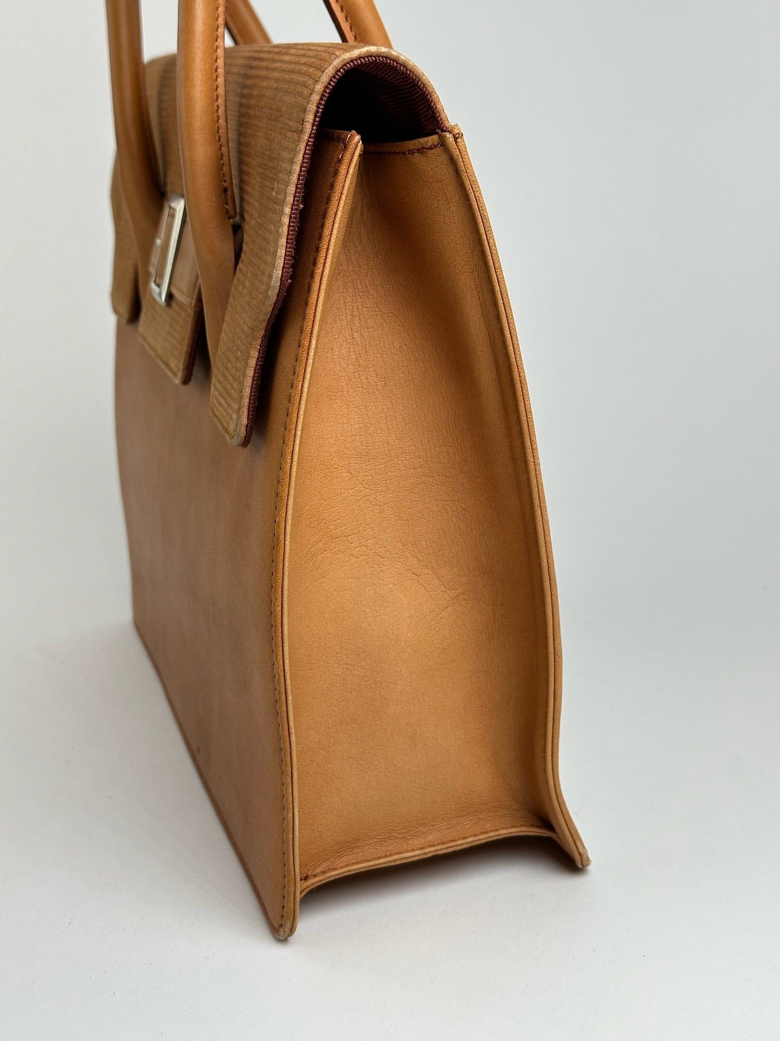 Courreges Vintage Leather Wool bag brown Size ONE SIZE - 9 Thumbnail