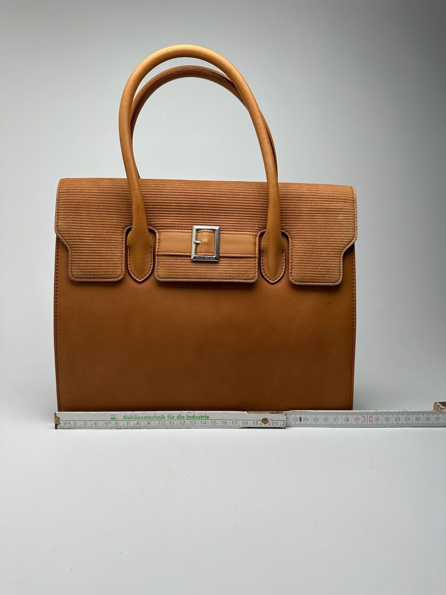 Courreges Vintage Leather Wool bag brown Size ONE SIZE - 5 Thumbnail