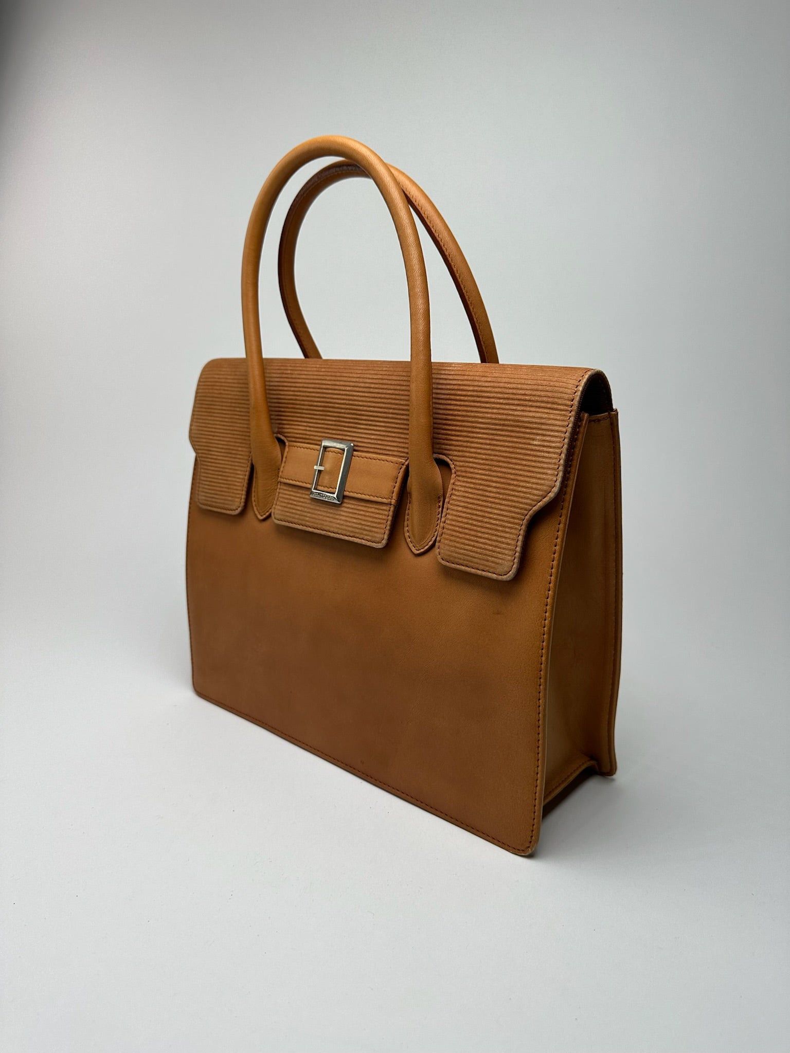 Courreges Vintage Leather Wool bag brown Size ONE SIZE - 2 Thumbnail