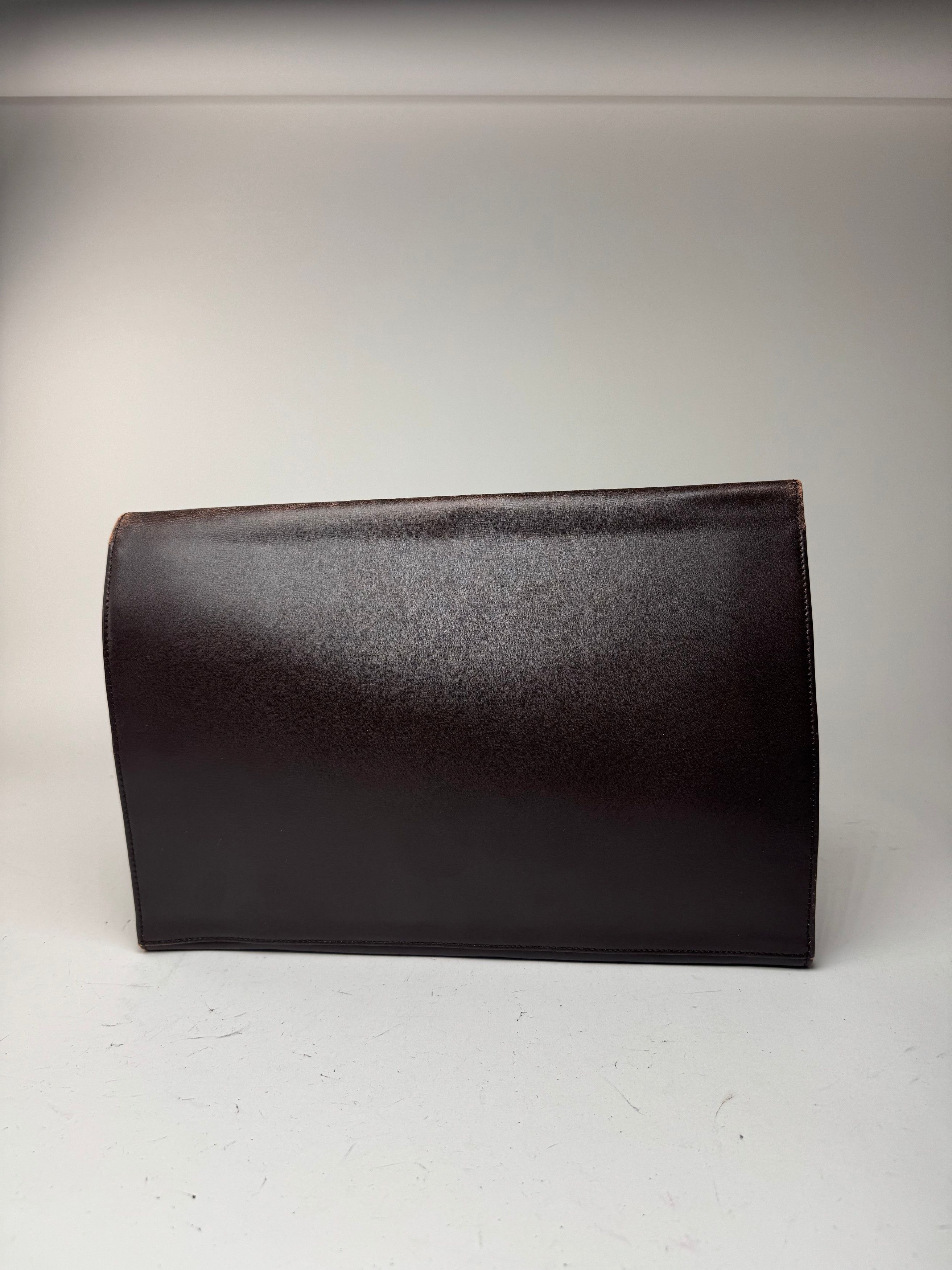 Loewe Vintage Madrid Leather Clutch Brown Size ONE SIZE - 3 Thumbnail