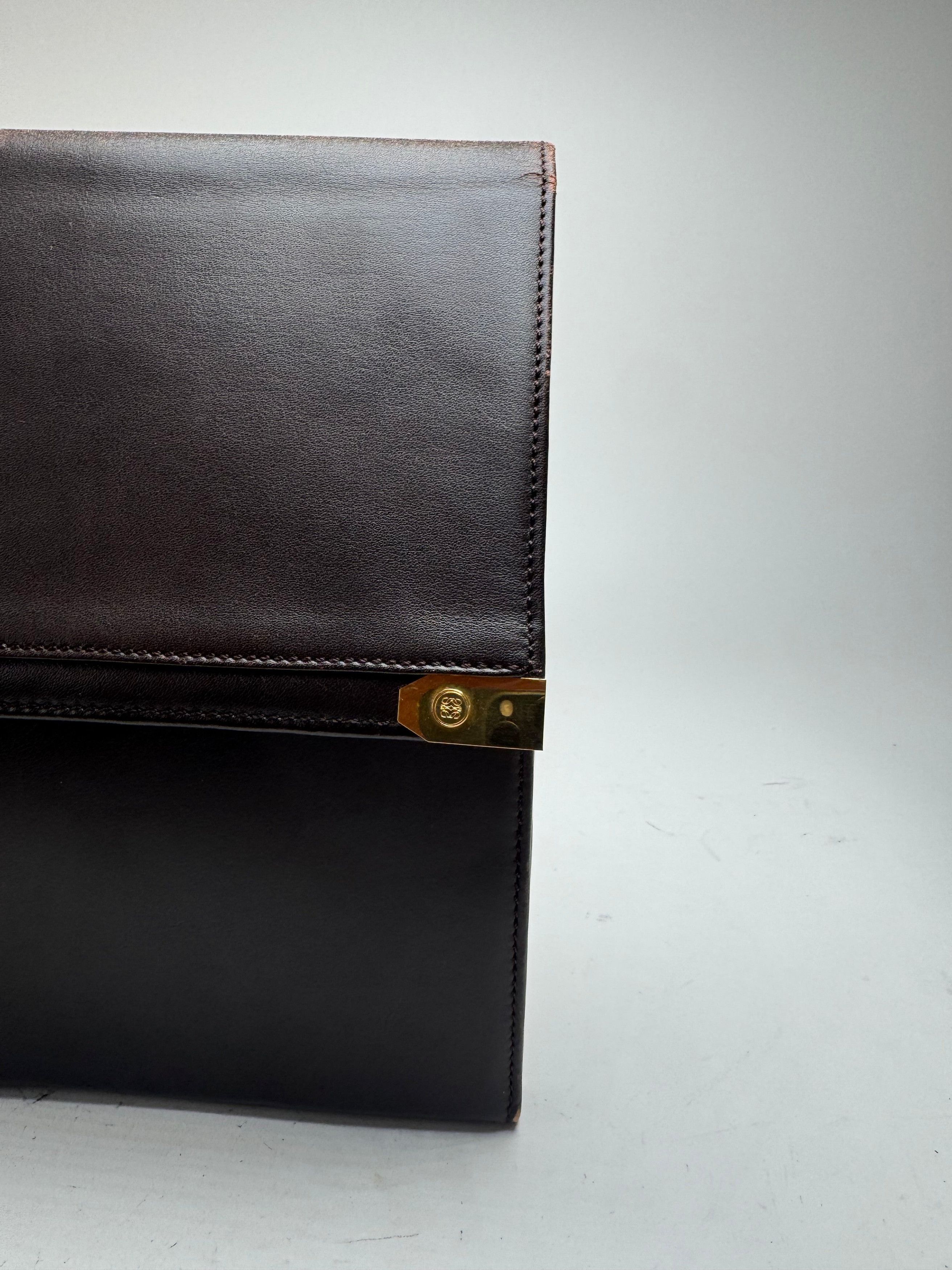 Loewe Vintage Madrid Leather Clutch Brown Size ONE SIZE - 2 Thumbnail