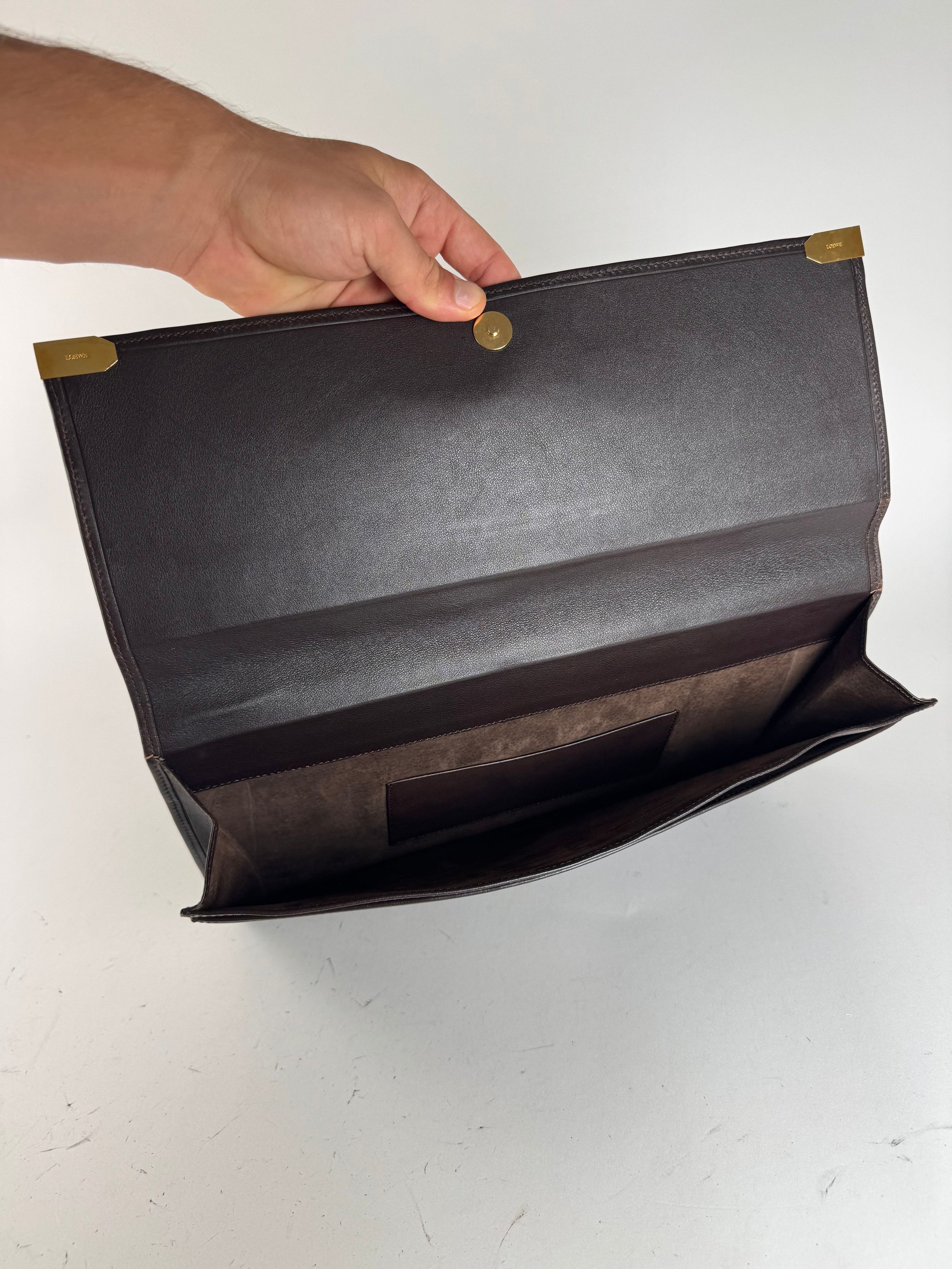 Loewe Vintage Madrid Leather Clutch Brown Size ONE SIZE - 4 Thumbnail