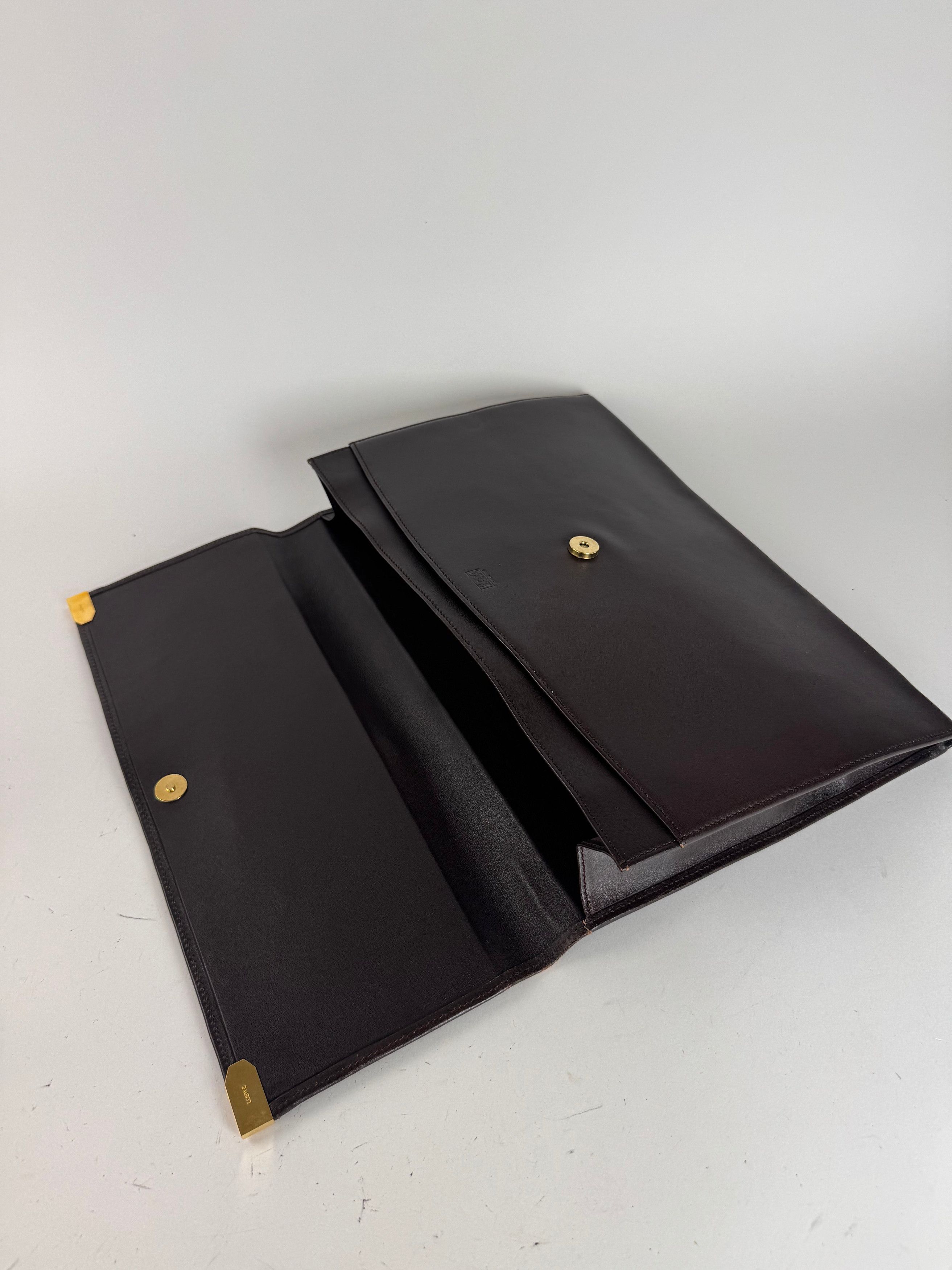 Loewe Vintage Madrid Leather Clutch Brown Size ONE SIZE - 12 Thumbnail