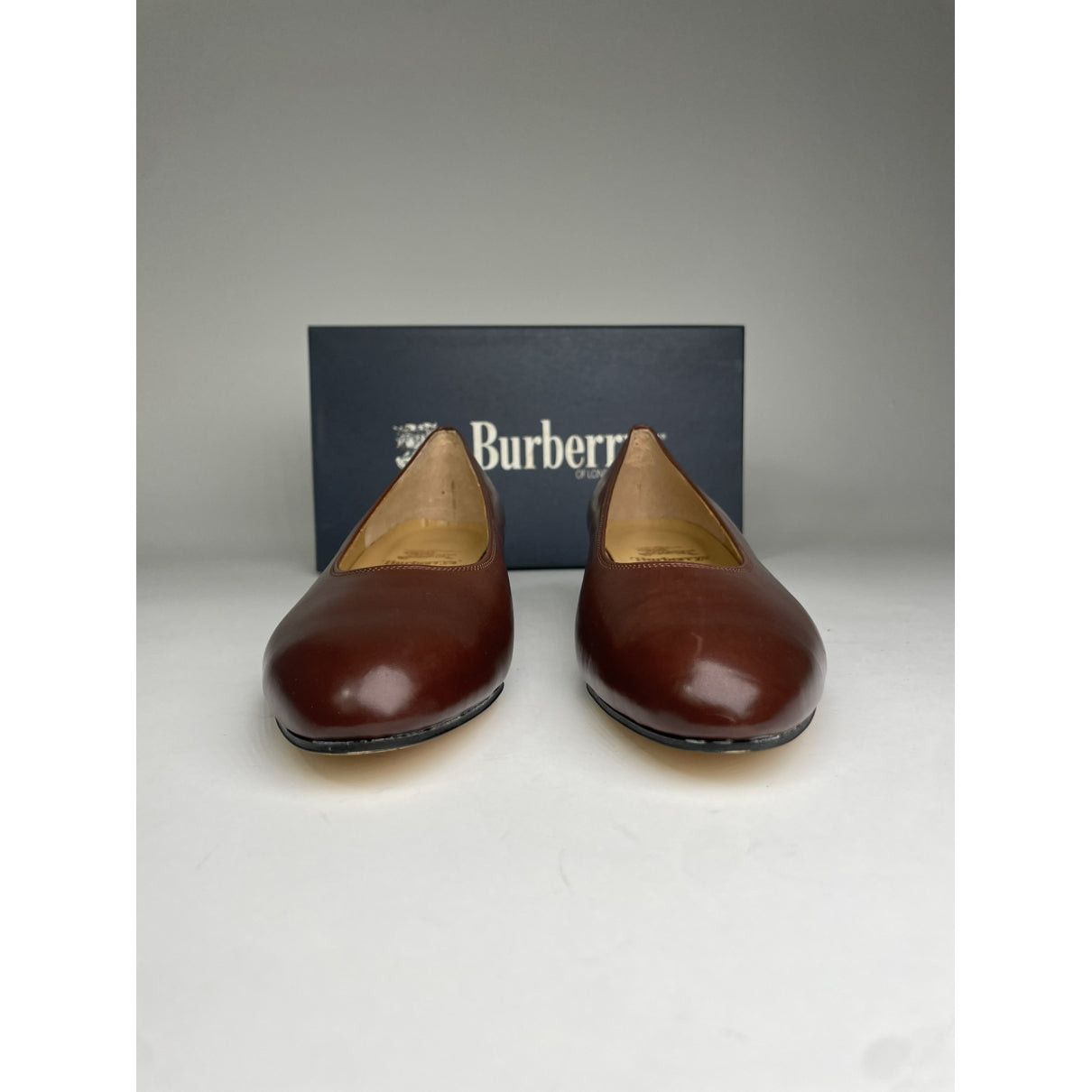 Burberry Brown Leather Flat Size US 7 / IT 37 - 4 Thumbnail