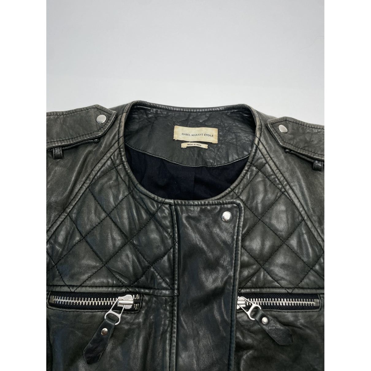 Isabel Marant Etoile Black Leather Jacket Size S / US 4 / IT 40 - 5 Thumbnail