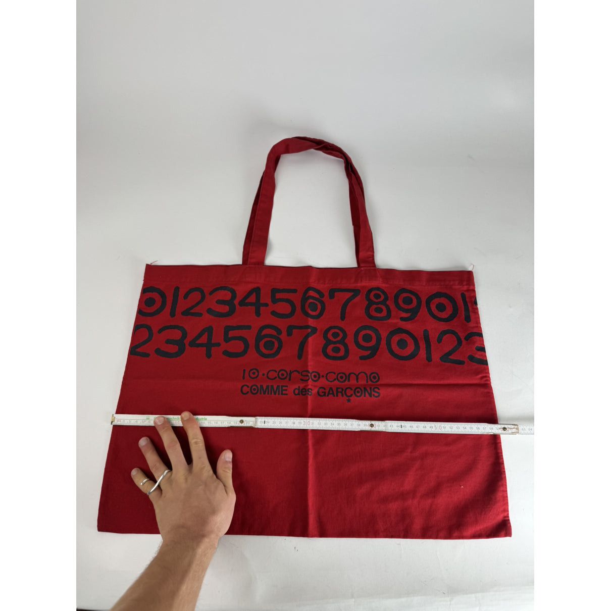 Comme des Garcons Red Cotton Handbag Size ONE SIZE - 5 Thumbnail