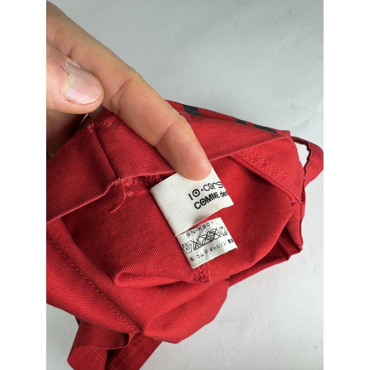 Comme des Garcons Red Cotton Handbag Size ONE SIZE - 3 Thumbnail