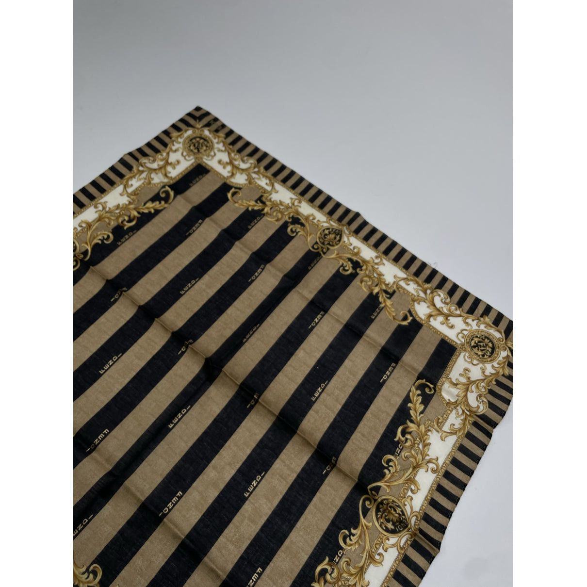 Fendi Brown Silk Scarf Size ONE SIZE - 4 Thumbnail