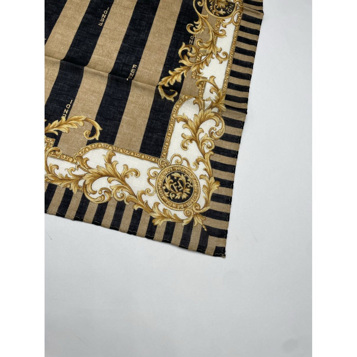 Fendi Brown Silk Scarf Size ONE SIZE - 2 Thumbnail