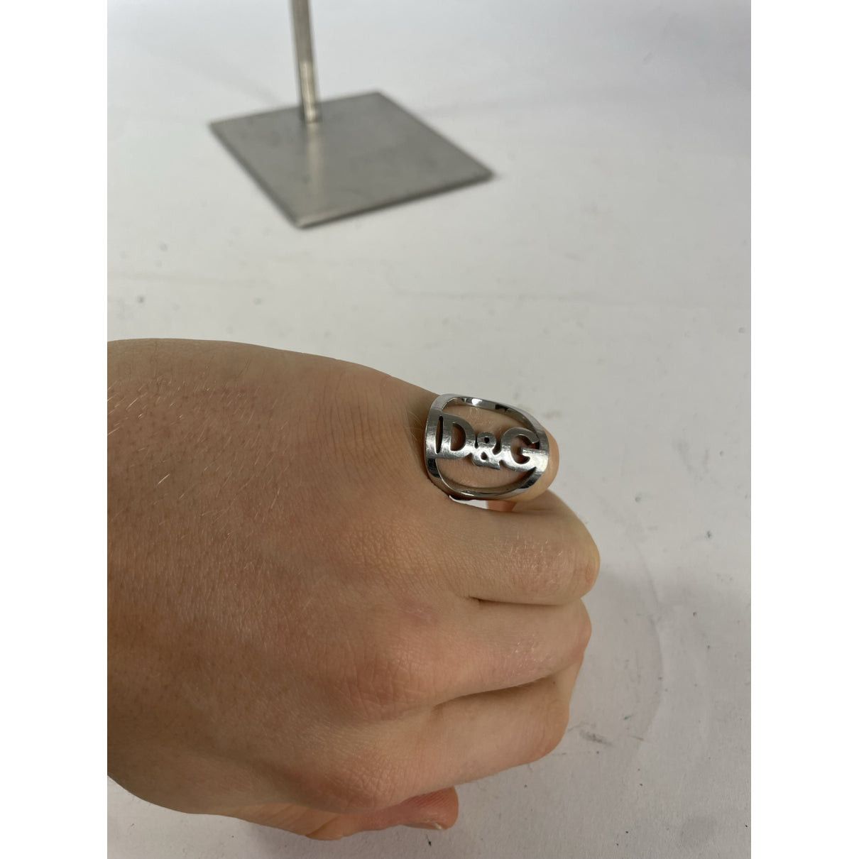 Dolce & Gabbana Silver Steel Ring Size ONE SIZE - 3 Thumbnail